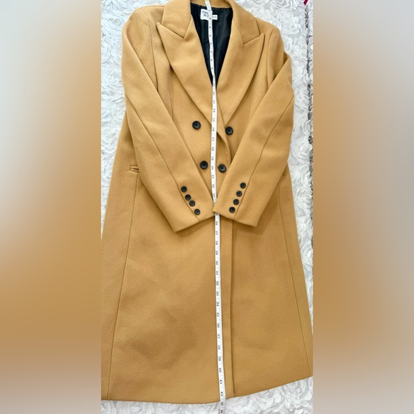 PRINCESS POLLY Women's Long Brown Winter Pea Coat Double Breasted Size XS/ S - Picture 4 of 10